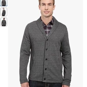 Perry Ellis Gray Cardigan Sweater Top